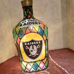 A Las Vegas Raiders Light Up Bottle